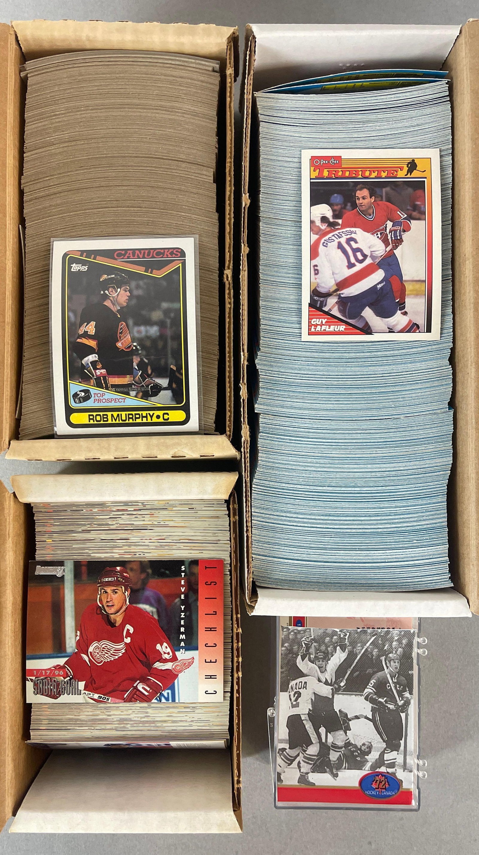 4 - 1990 - 97 Hockey Complete Sets: 1990 - Topps, 1991 - Topps, 1991 - Hockey Canada, 1997 Donruss