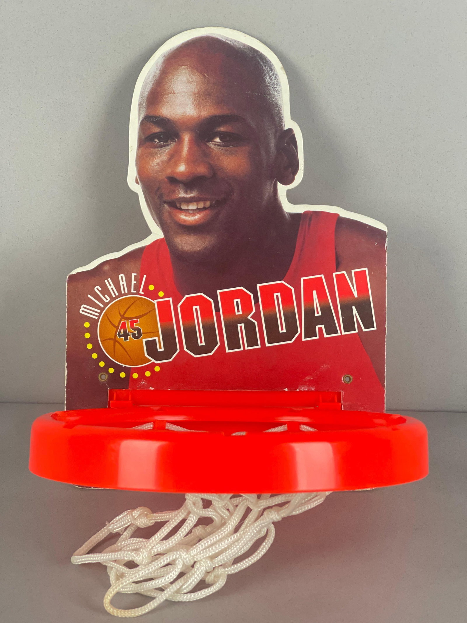 1991 Ohio Art Michael Jordan Basketball Hoop #45: Error Basketball Hoop with Jordan as #45 not 23