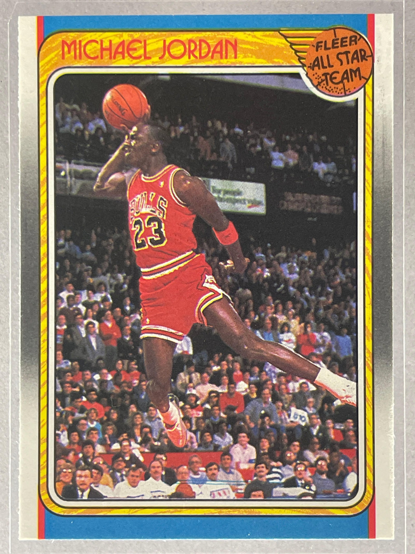 1988 Fleer All-Star Michael Jordan #120: 1988 Fleer All-Star Michael Jordan #120, EX - EX+, Edge wear