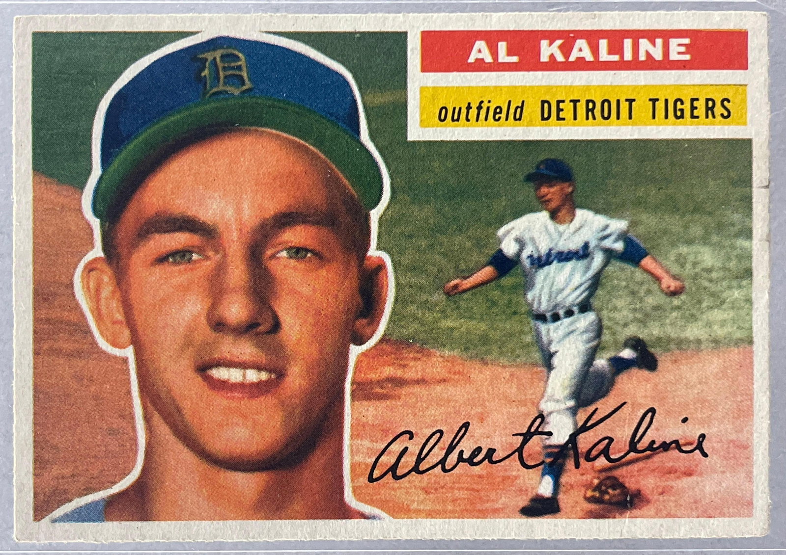 1956 Topps Al Kaline Grey Back #20: 1956 Topps Al Kaline Grey Back #20, VG - VGEX with great centering