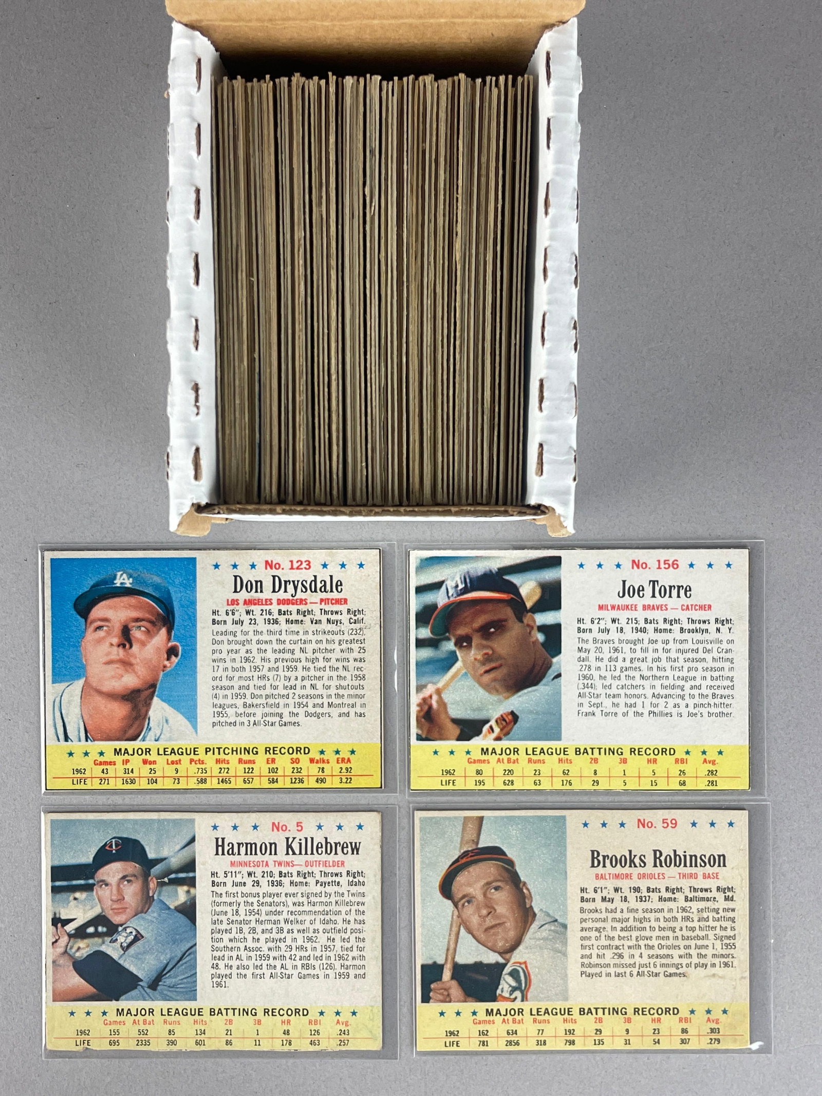 100+ 1963 Post Baseball Cards with HOFs and Stars (1 of 3)