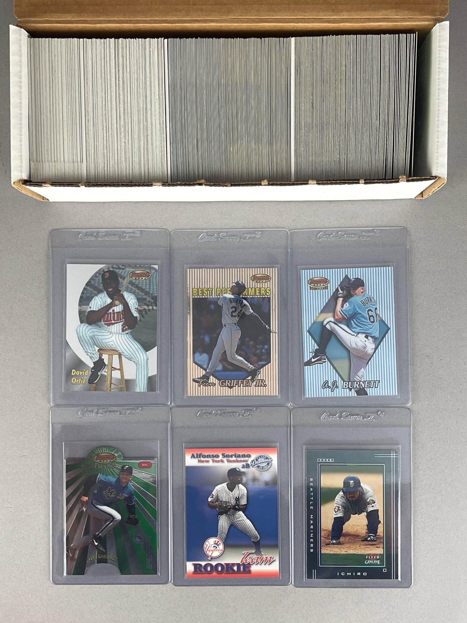 370+ 1998 - 2002 Bowman Best, Donruss, and Fleer Genuine Baseball Cards with Rookies Relics and (1 of 3)