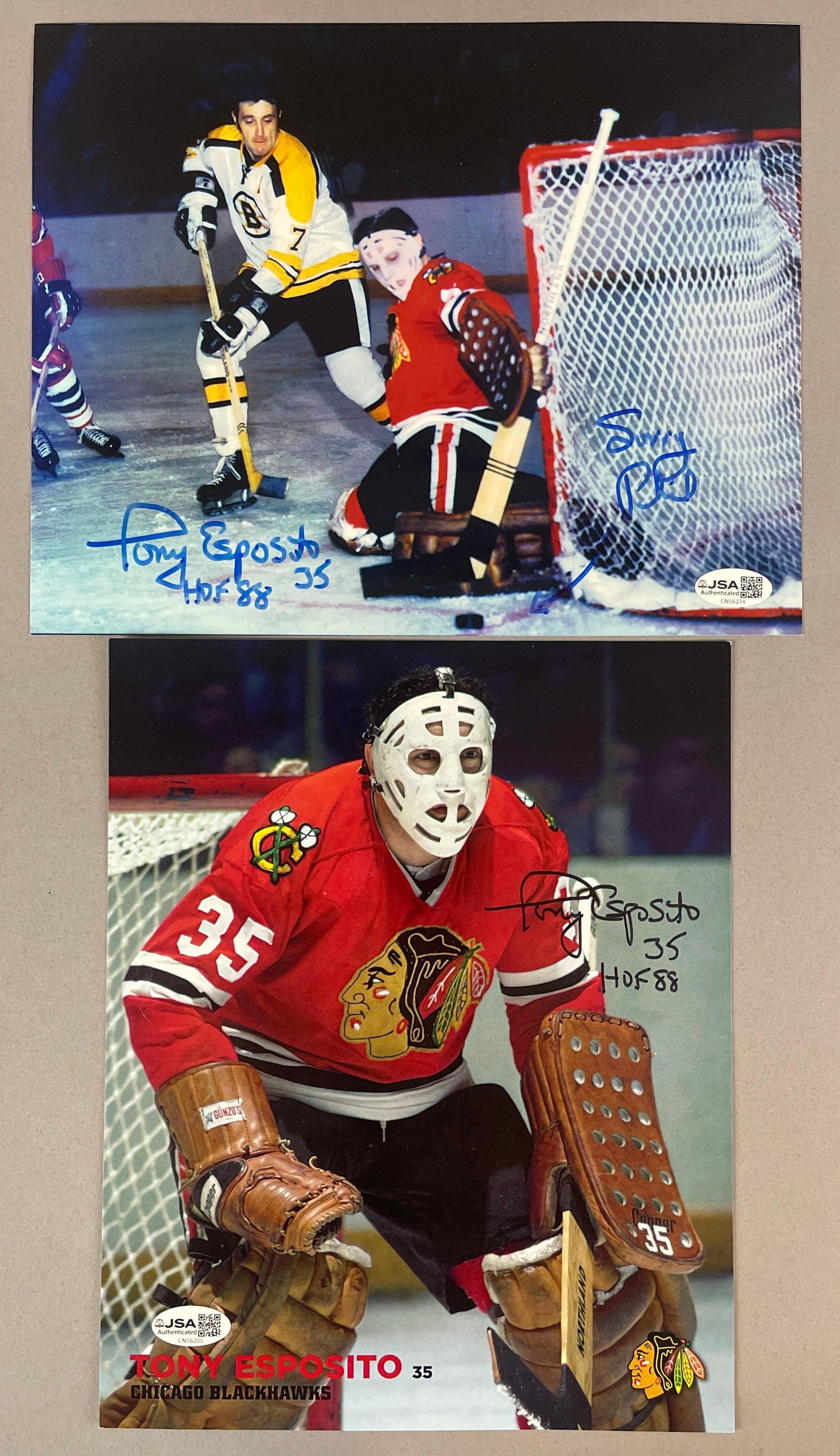 2 - Tony Esposito Signed 8x10 Photos with JSA COAs (1 of 2)