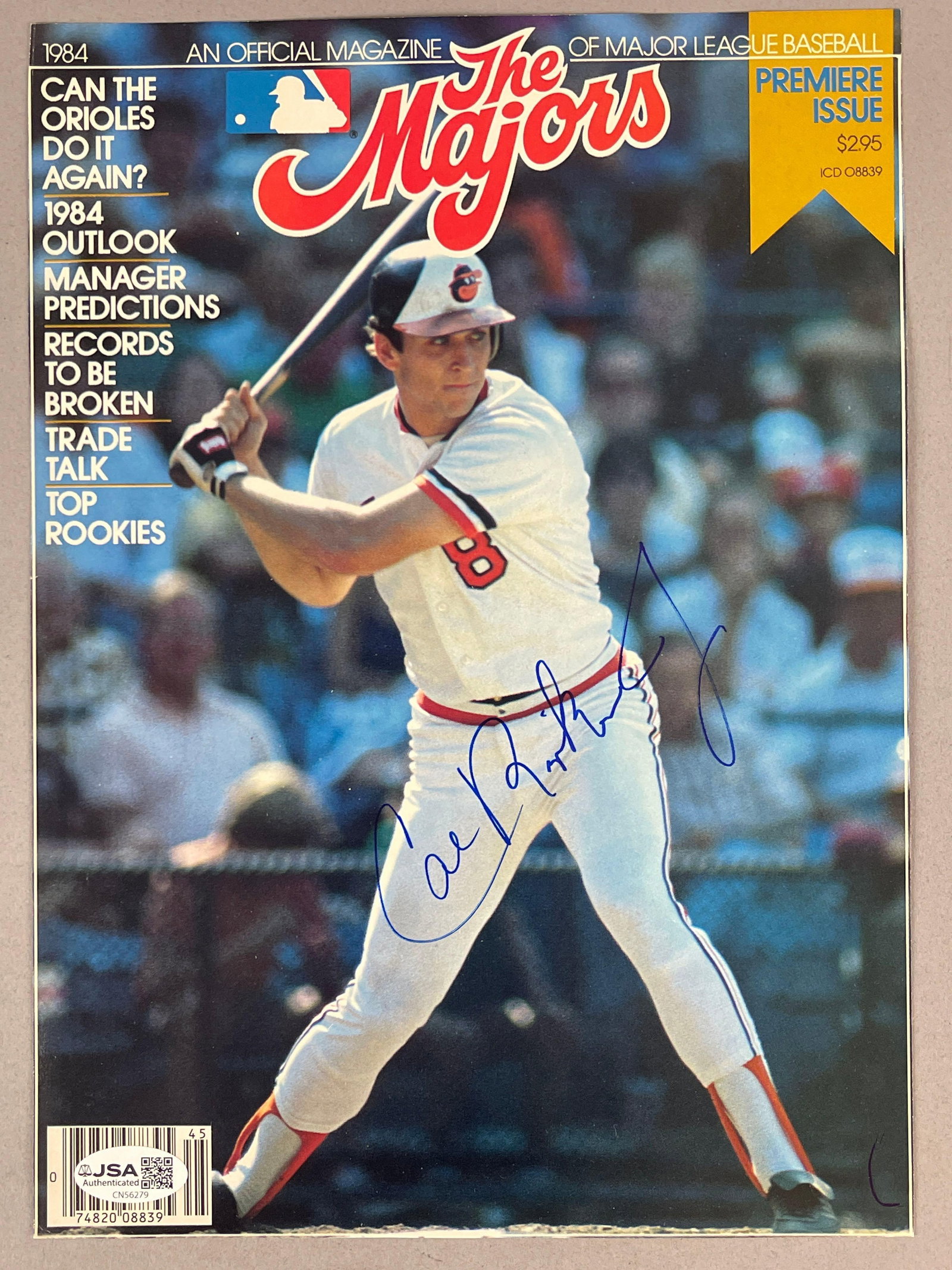 Cal Ripken Jr Signed MLB Cover with JSA COA (1 of 2)
