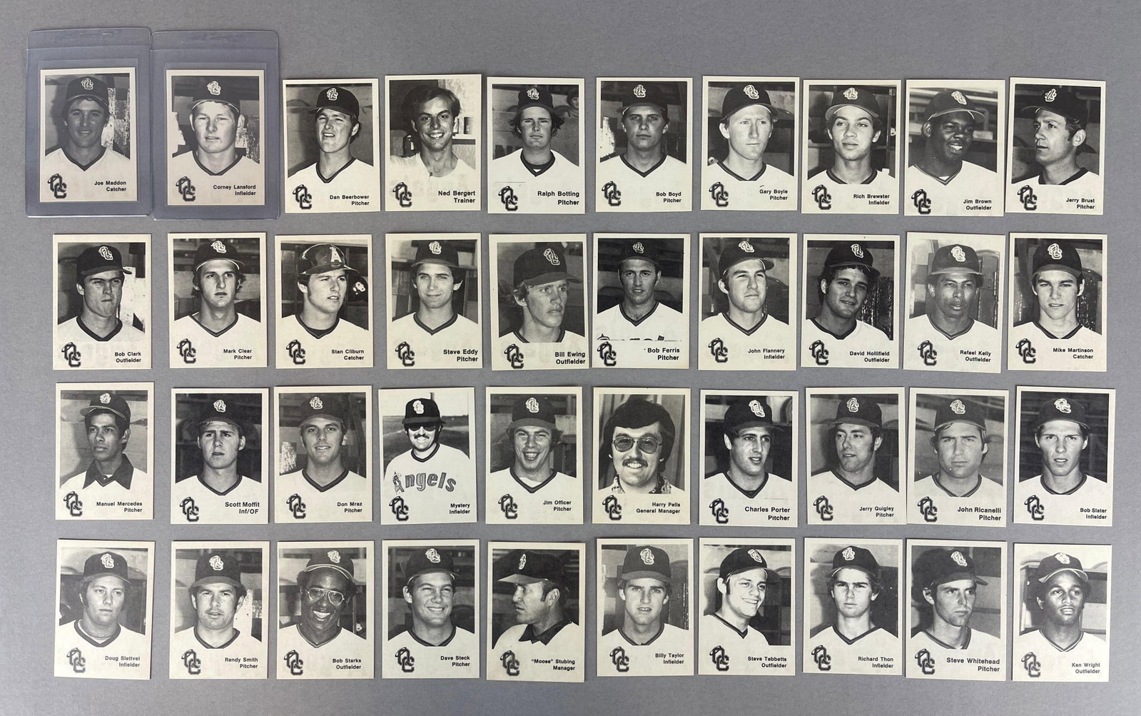 Rare 1976 TCMA Quad City Angels Team Set of 40 with Joe Maddon and Carney Lansford 1st Cards (1 of 2)