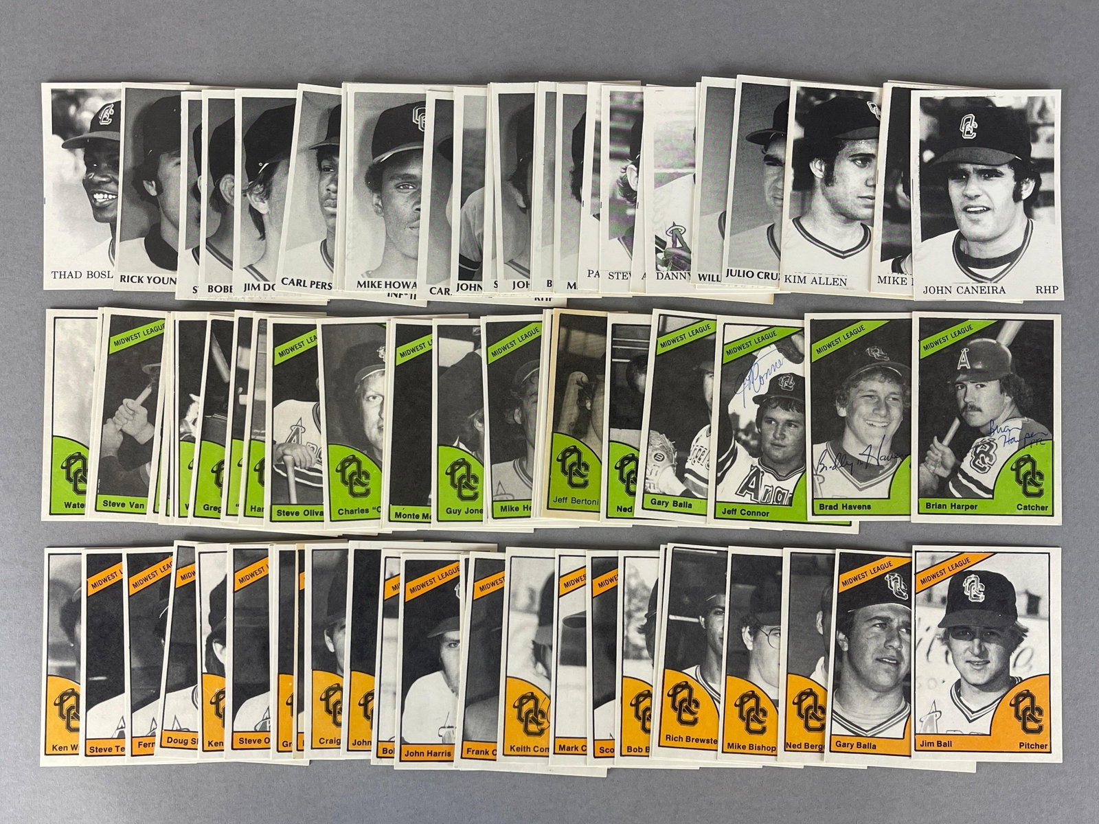 3 - 1975 - 78 TCMA Quad City Angels Team Sets with Autos (1 of 2)