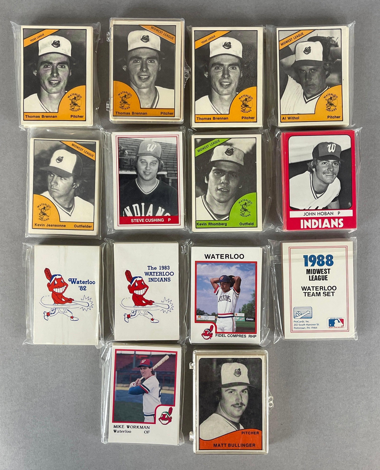 12 - 1977 - 88 Waterloo Indians Team Sets (1 of 2)