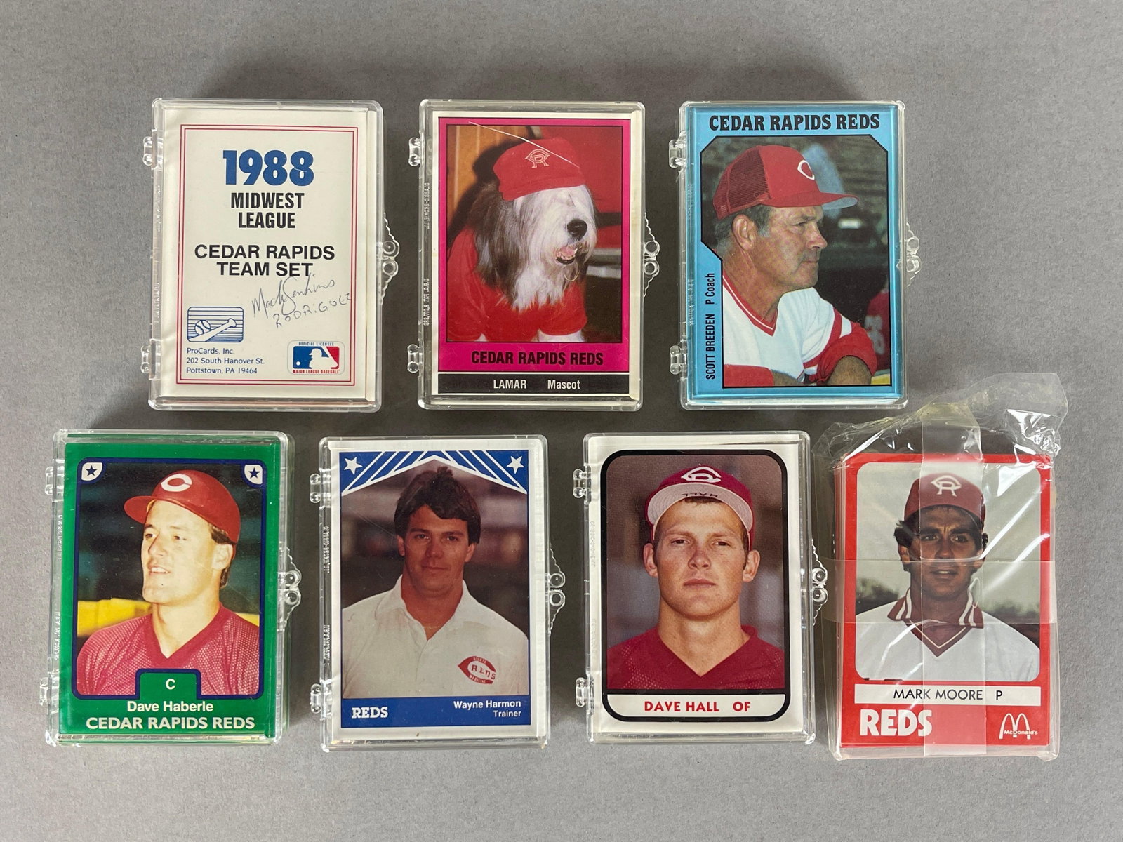7 - 1980 - 88 Cedar Rapids Minor Leage Team Sets - Some Autographs (1 of 2)