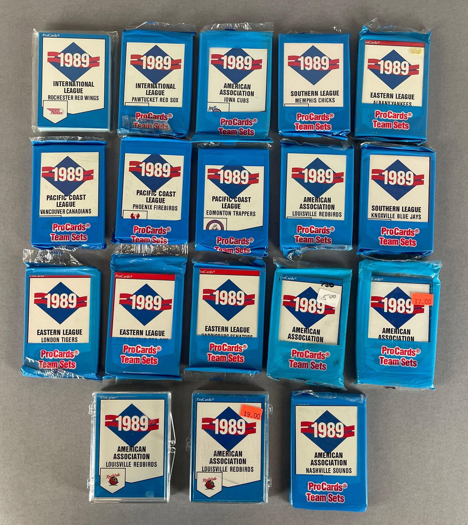 20 - 1989 Procards Minor League Teams Sets with Deion Sanders: Albany Yankees Deion Sanders, Louisville Redbirds, Memphis Chicks, Iowa Cubs, and Others