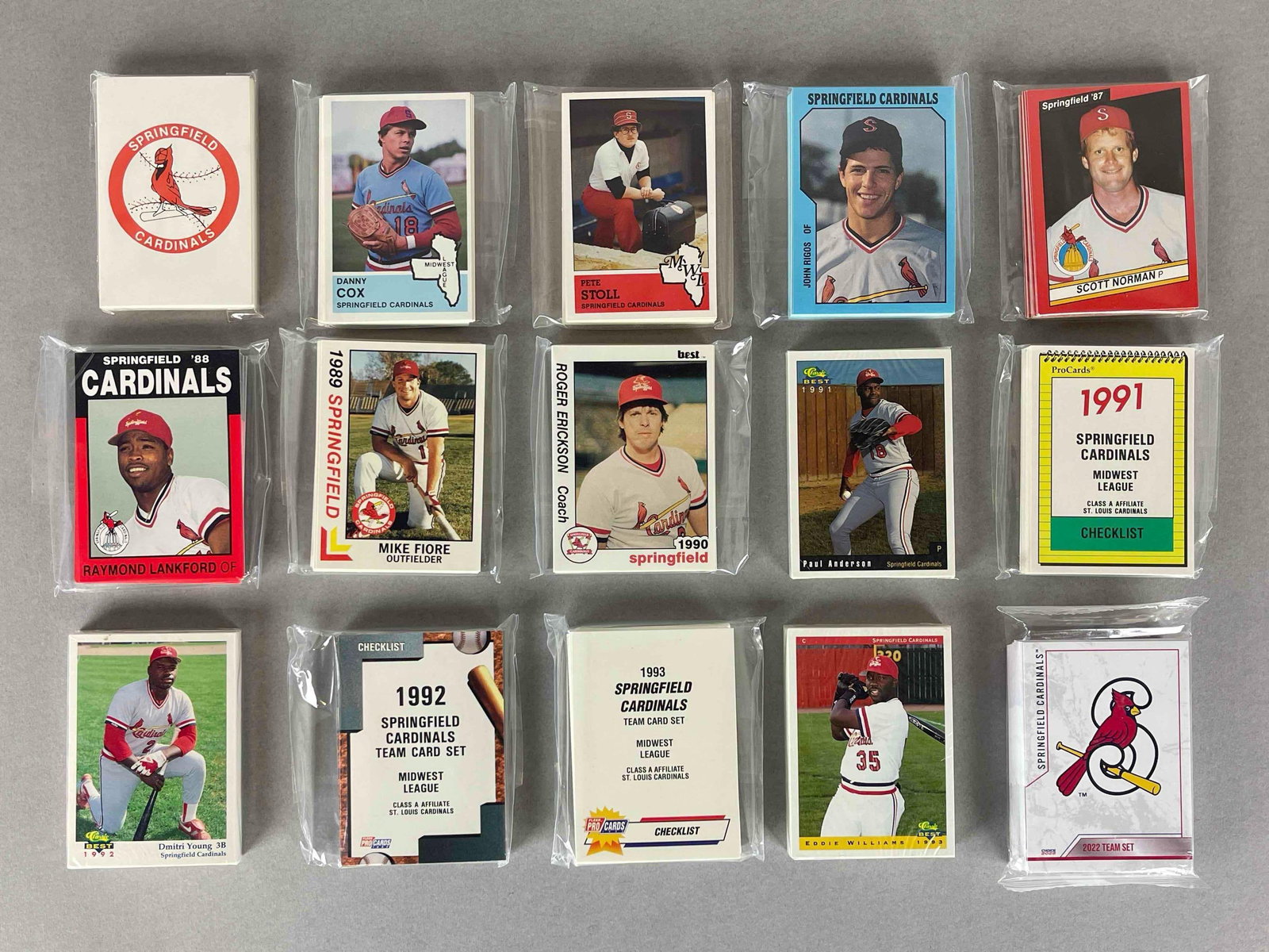 15 - 1982 - 2022 Springfield Cardinals Minor League Team Sets (1 of 2)