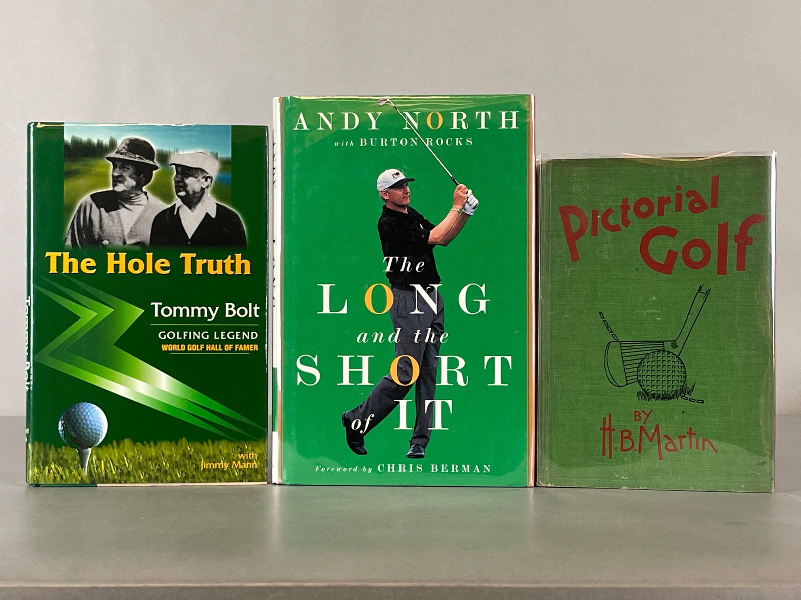 Golfers H.B. Martin, Andy North, and Tommy Bolt Signed Books (1 of 5)