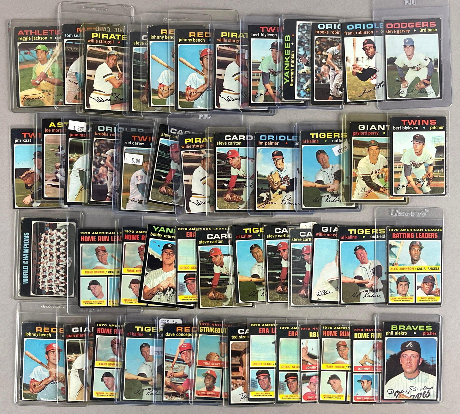 45+ 1971 Topps Baseball HOFs, Rookies, and High Number Cards (1 of 2)