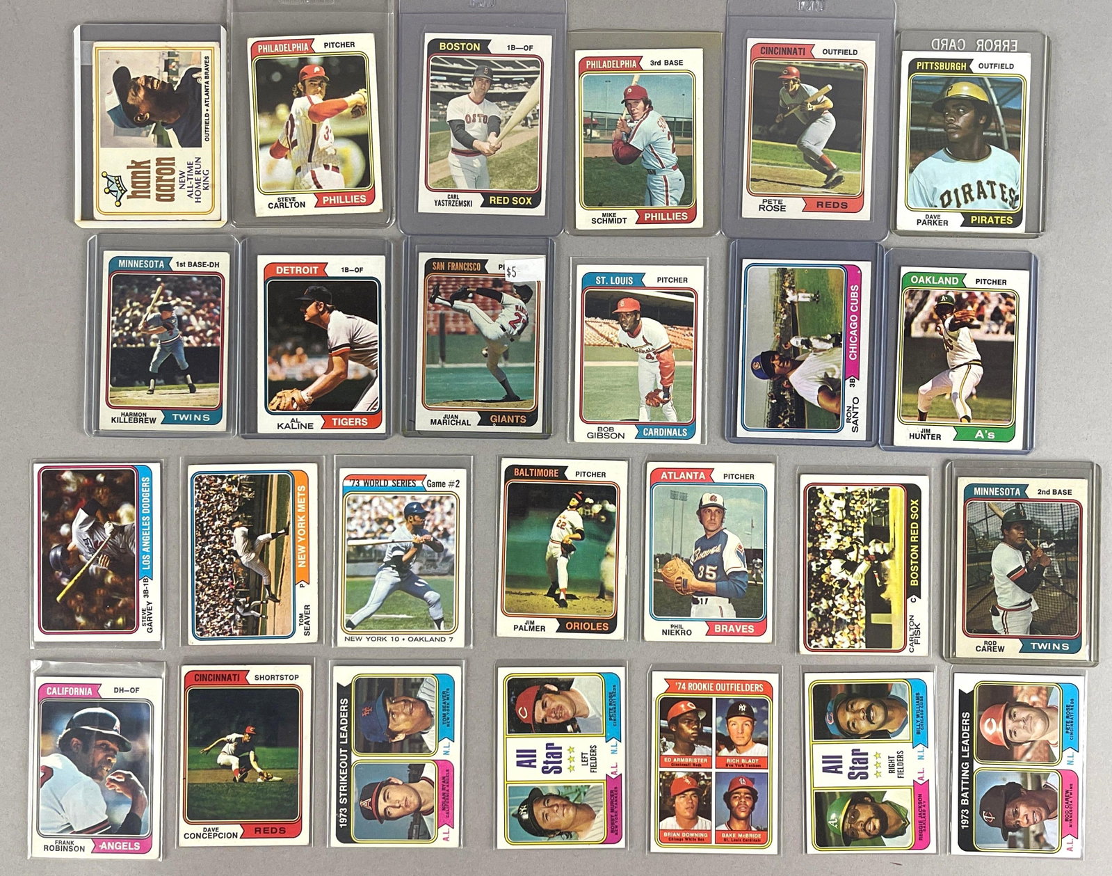 26 - 1974 Topps Baseball HOFs and Rookies (1 of 2)