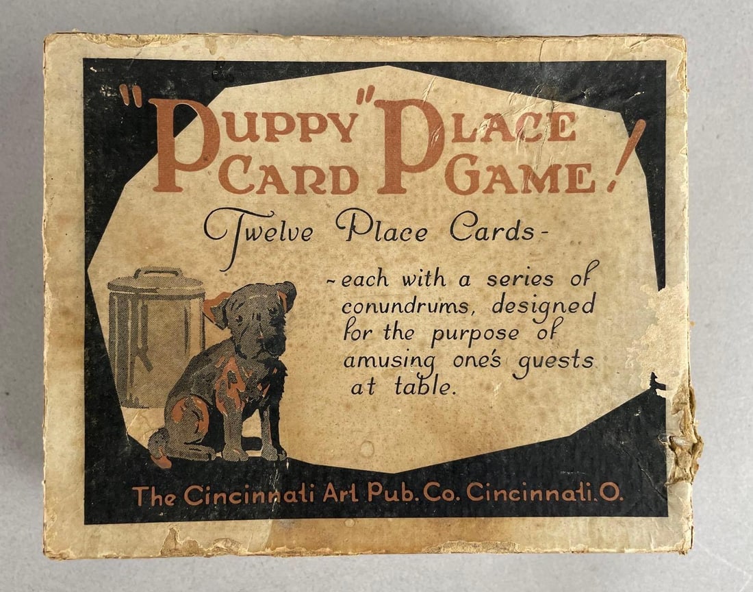 Vintage Cincinnati Art Puppy Place Card Game (1 of 3)