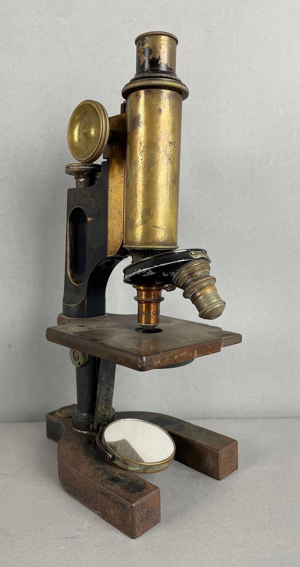 Antique Brass Bausch and Lomb Microscope (1 of 4)