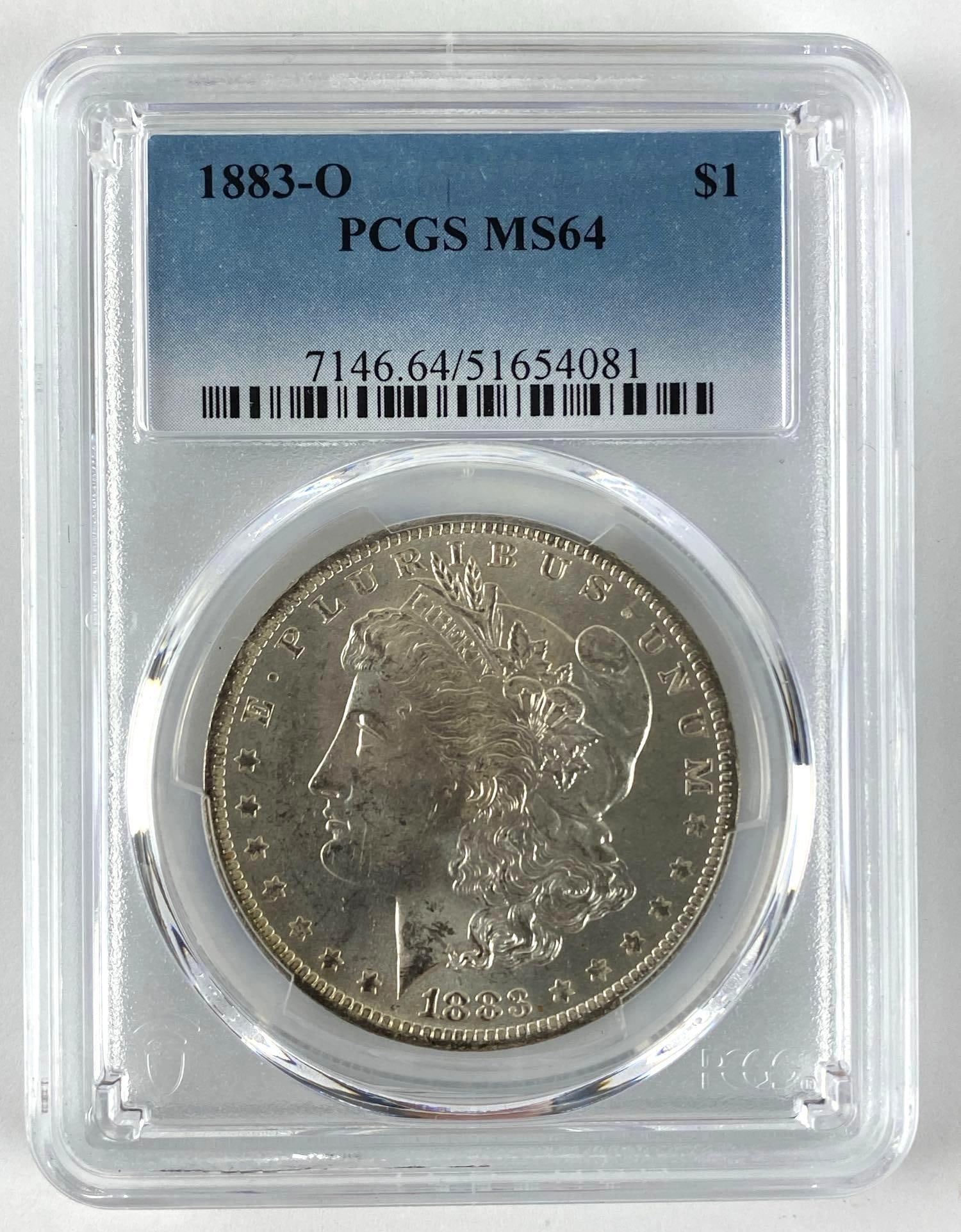 1883 O PCGS Graded MS 64 Morgan Silver Dollar: 1883 O PCGS Graded MS 64 Morgan Silver Dollar