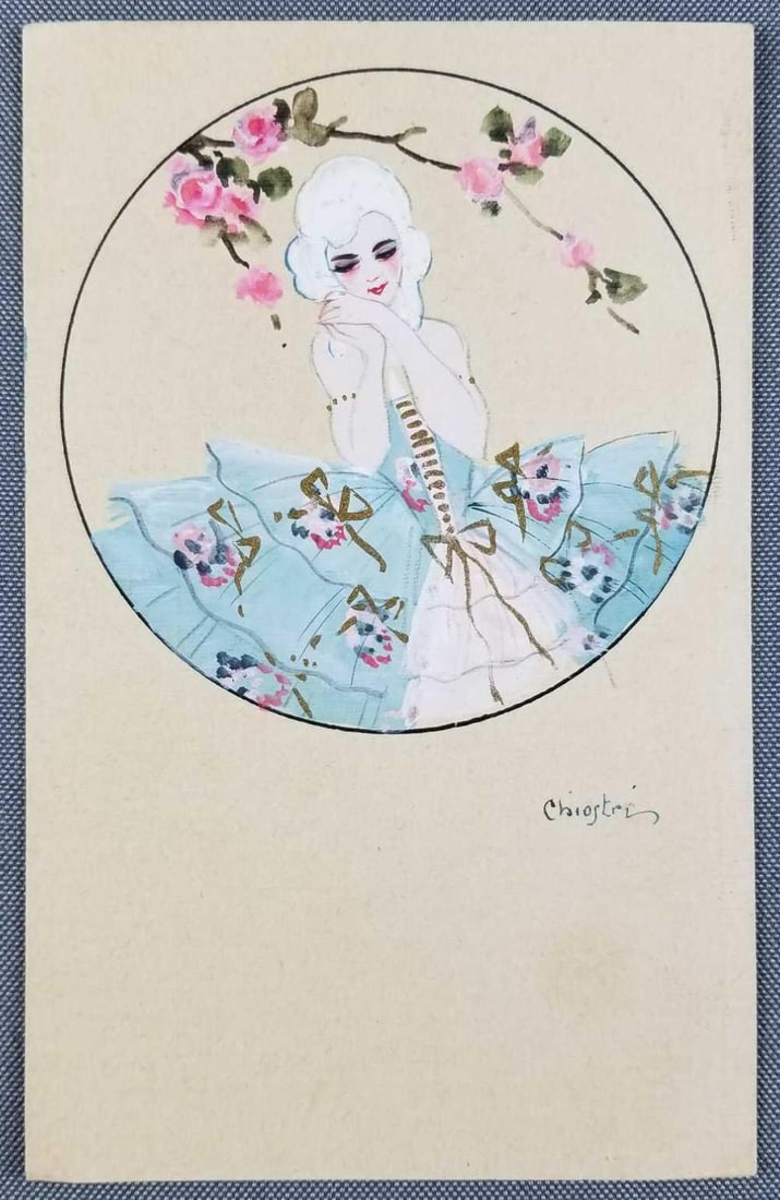 Vintage handpainted Chiostri postcard (1 of 5)