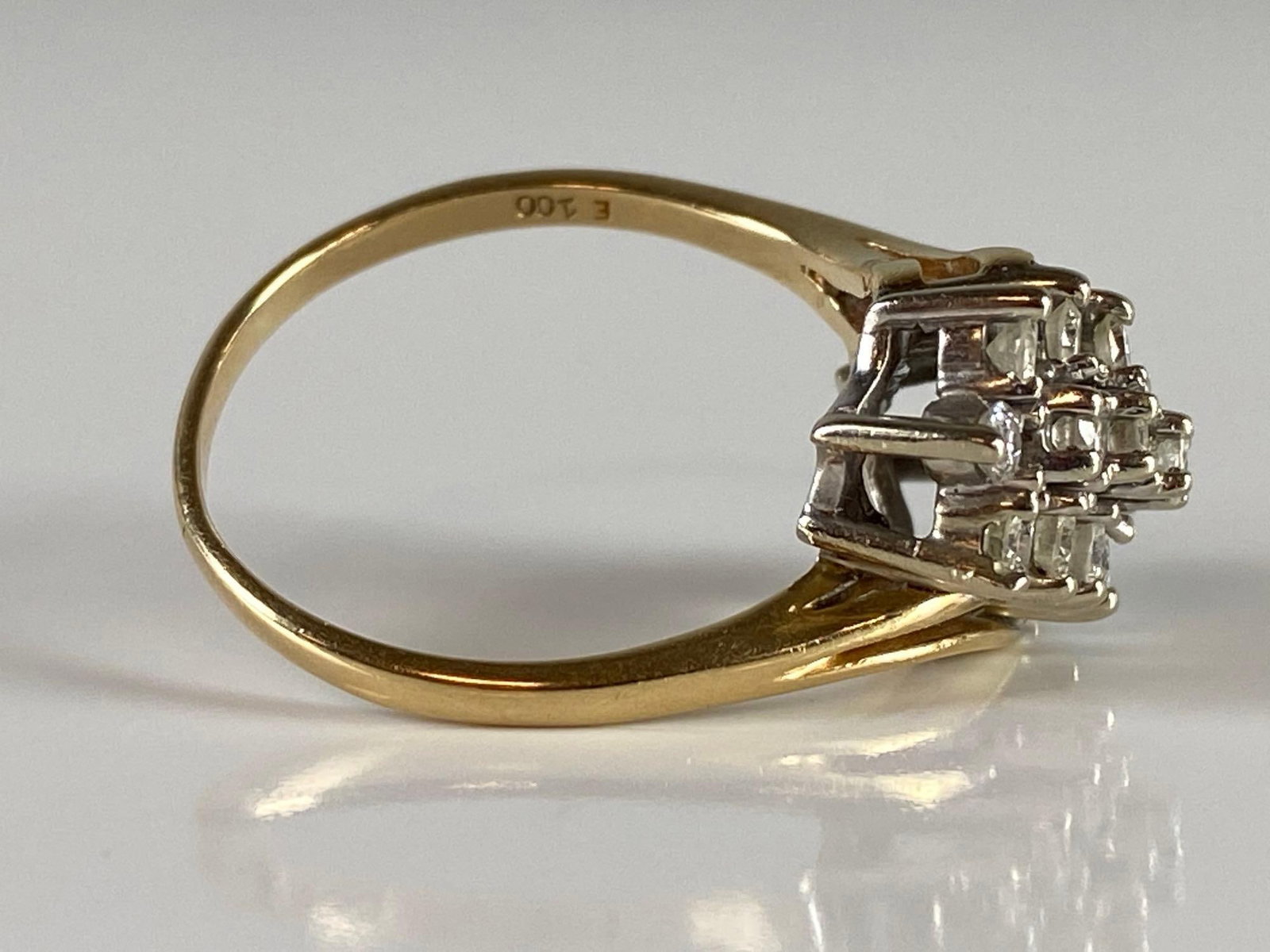 14KP Gold Diamond Ring - 3
