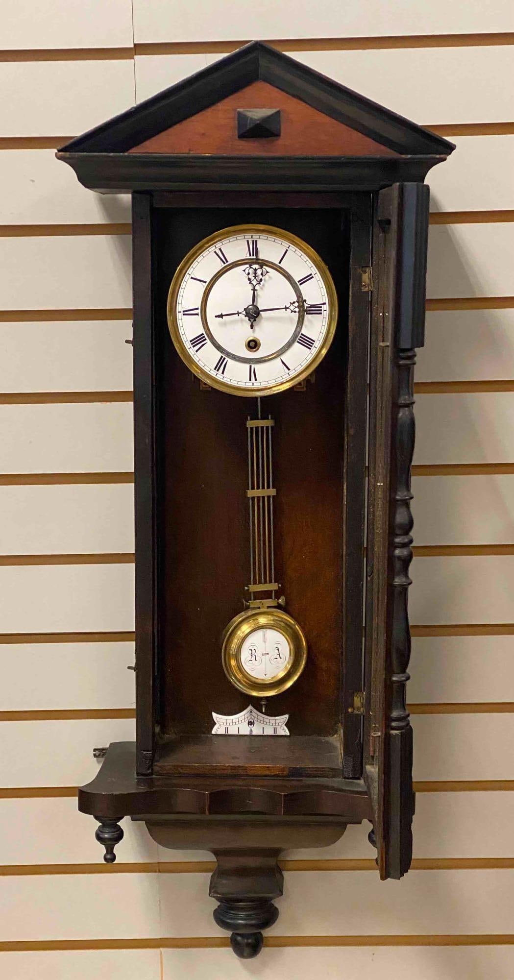 Antique Wood Wall Pendulum Clock - 3