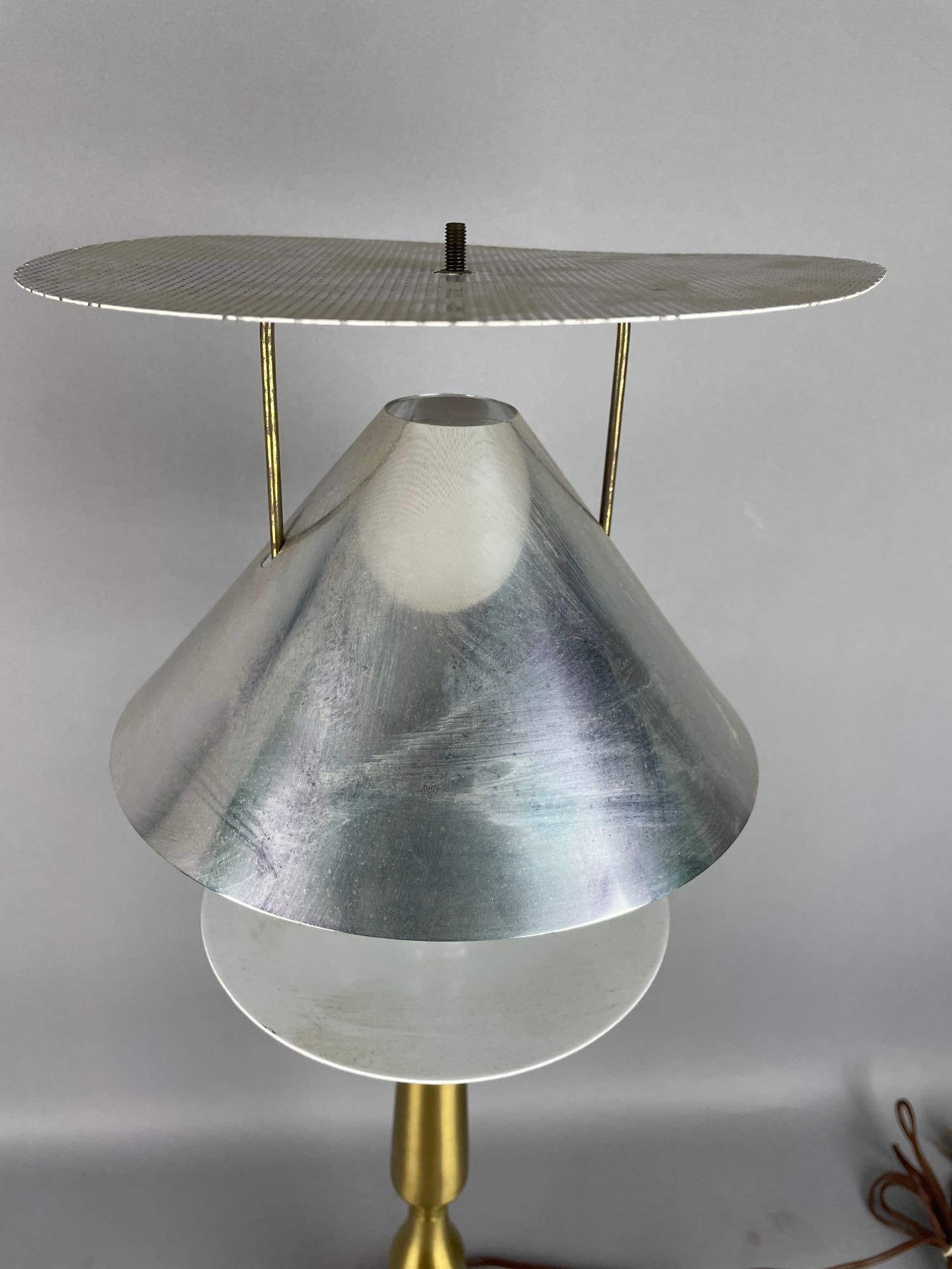 MCM Brass Table Lamp with Diffuser - 2