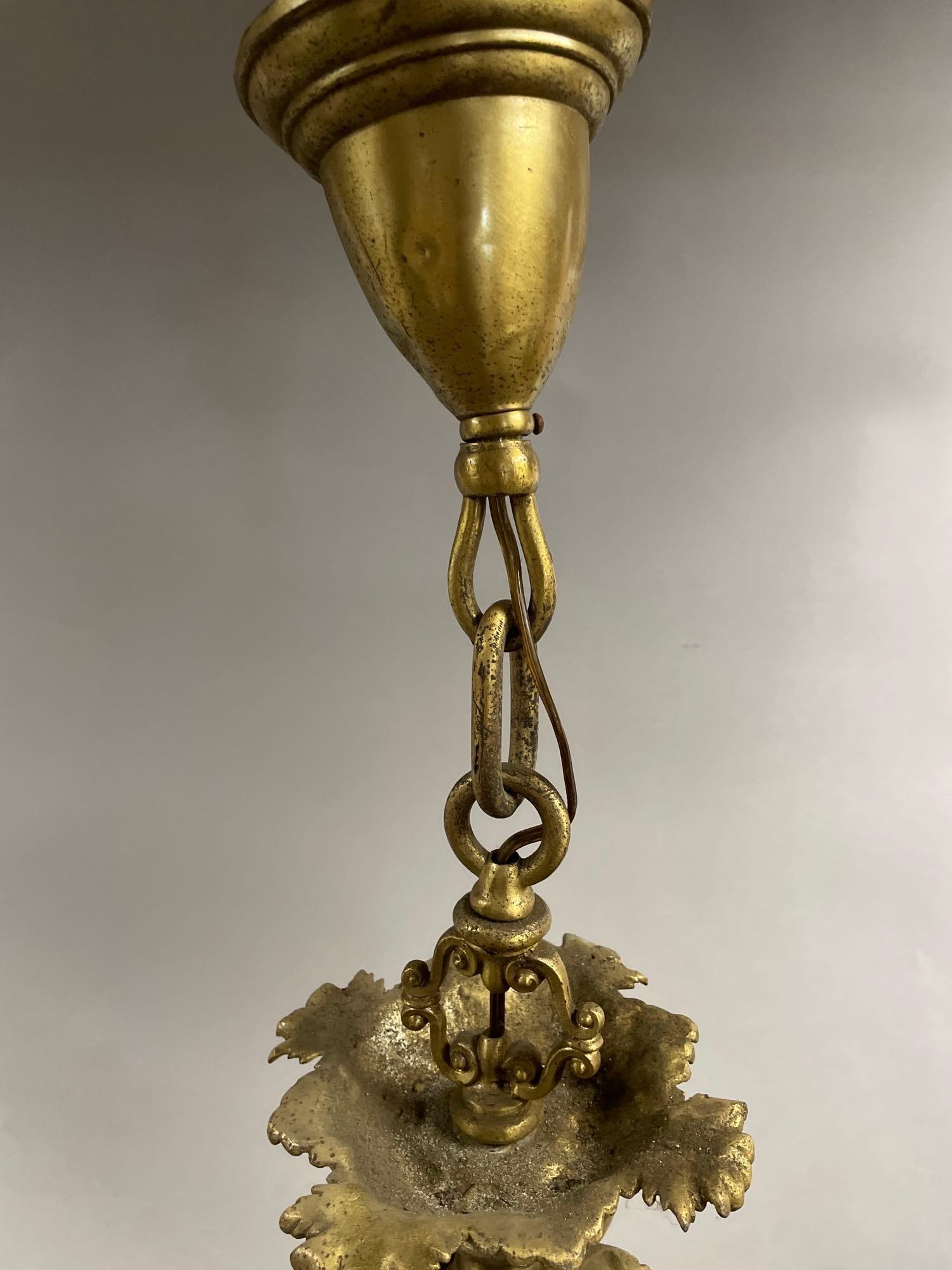 Antique Solid Brass Outdoor Hanging Light Fixture - 4