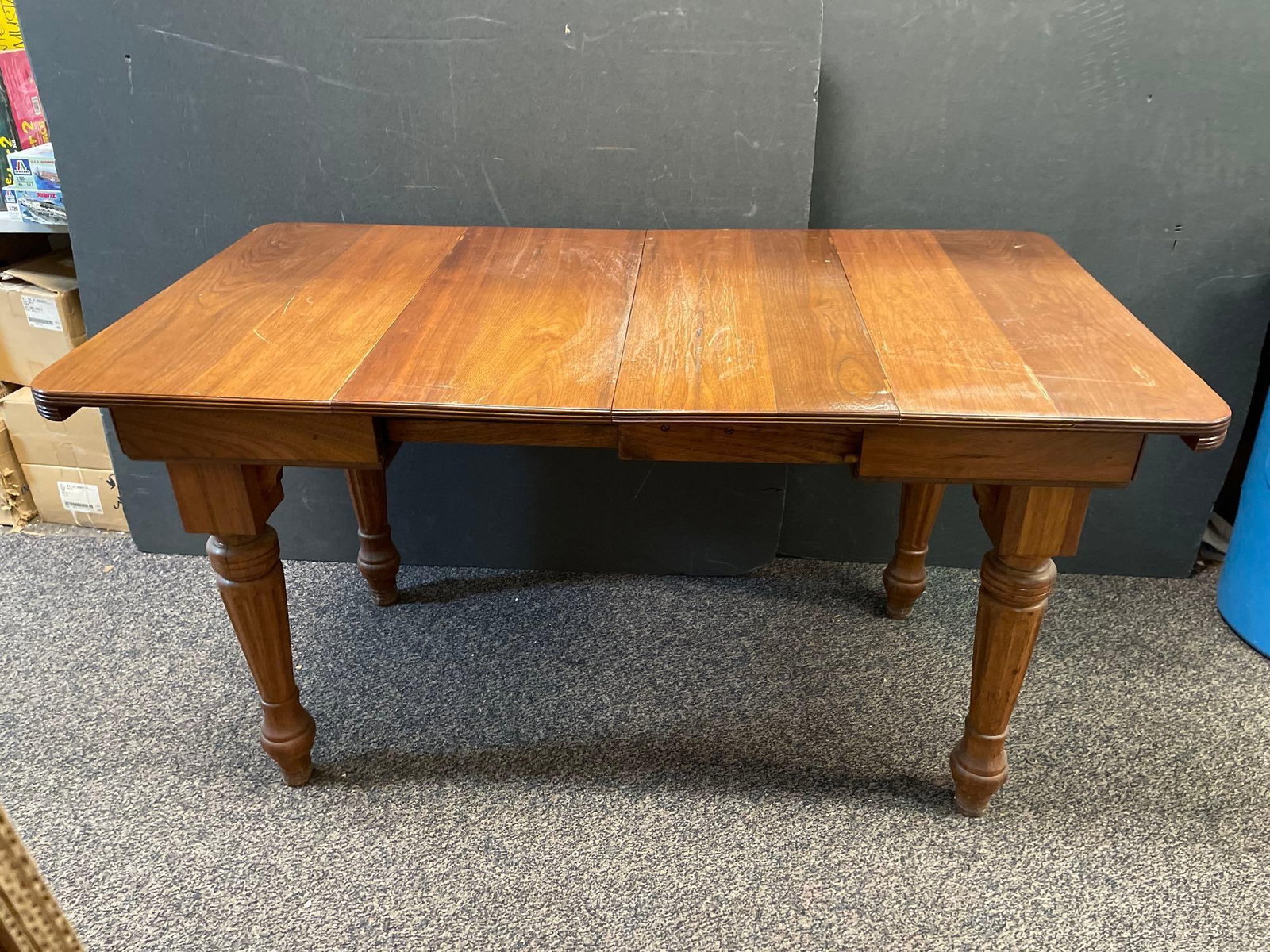 Vintage Oak Extending Folded Leaf Table - 2