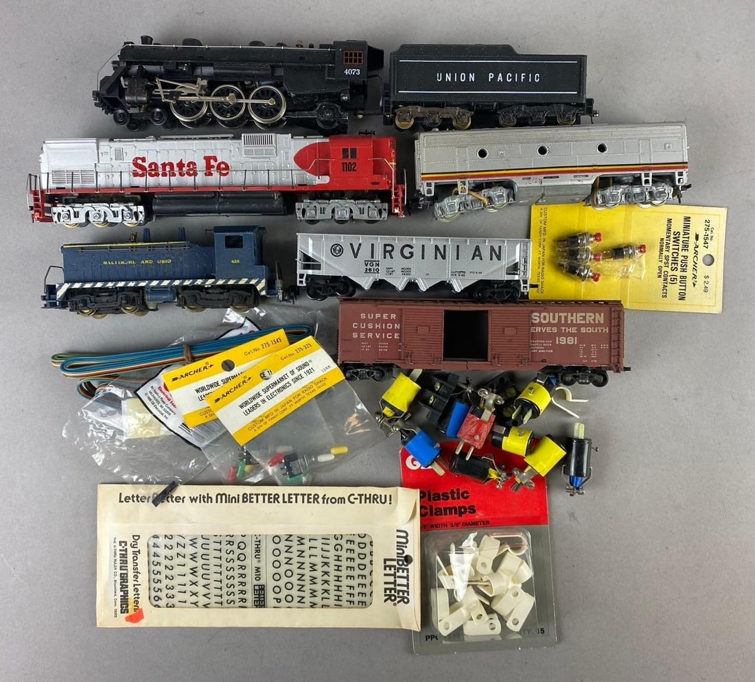 Group of Assorted Vintage Ho Scale Locomotives and More (1 of 3)
