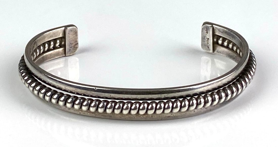Signed Sterling Silver Cuff Bracelet (1 of 2)