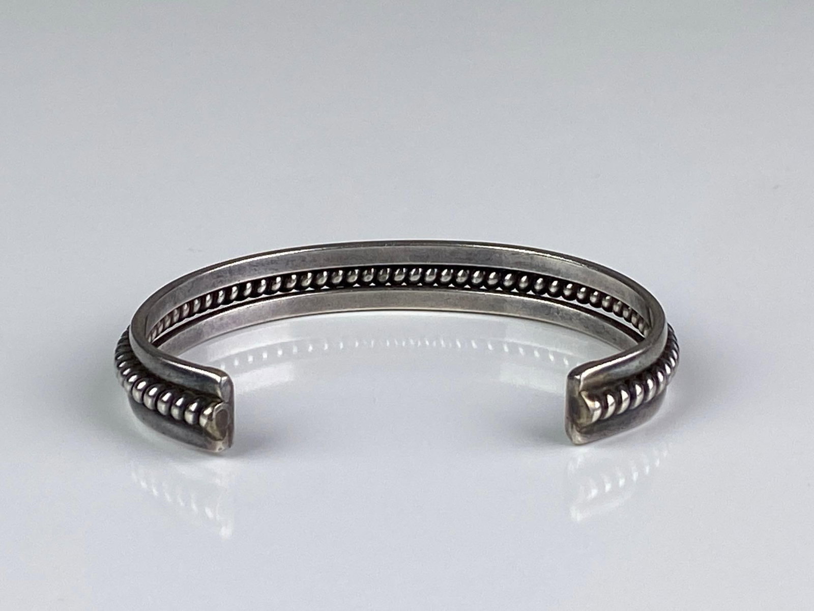 Signed Sterling Silver Cuff Bracelet - 2