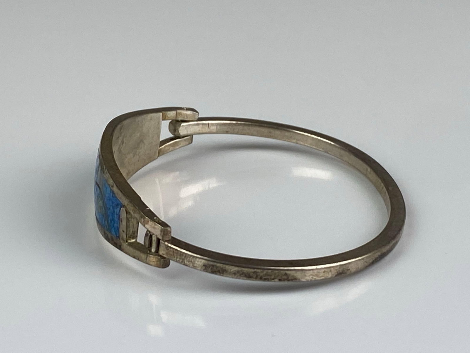 Sterling Silver MOP Hinged Bracelet - 2