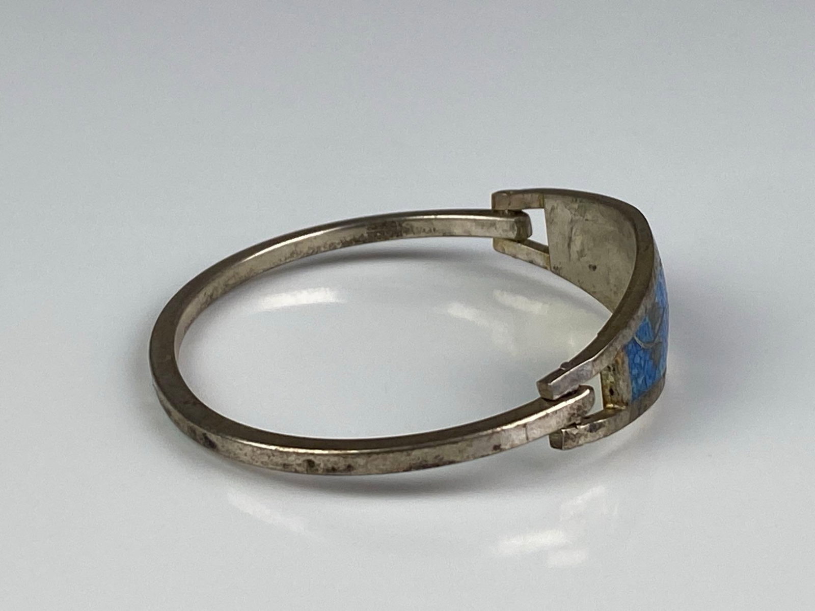 Sterling Silver MOP Hinged Bracelet - 4