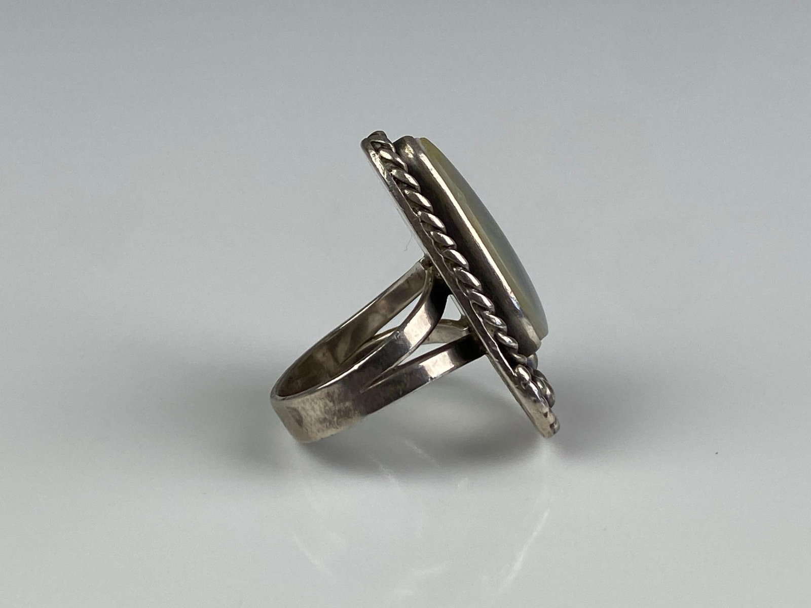 Sterling Silver Fire Opal Ring - 4