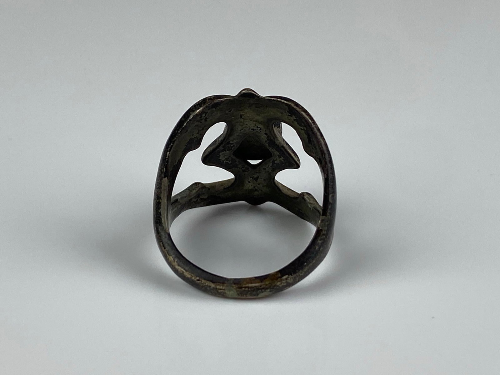Sterling Silver Openwork Turquoise Ring - 3