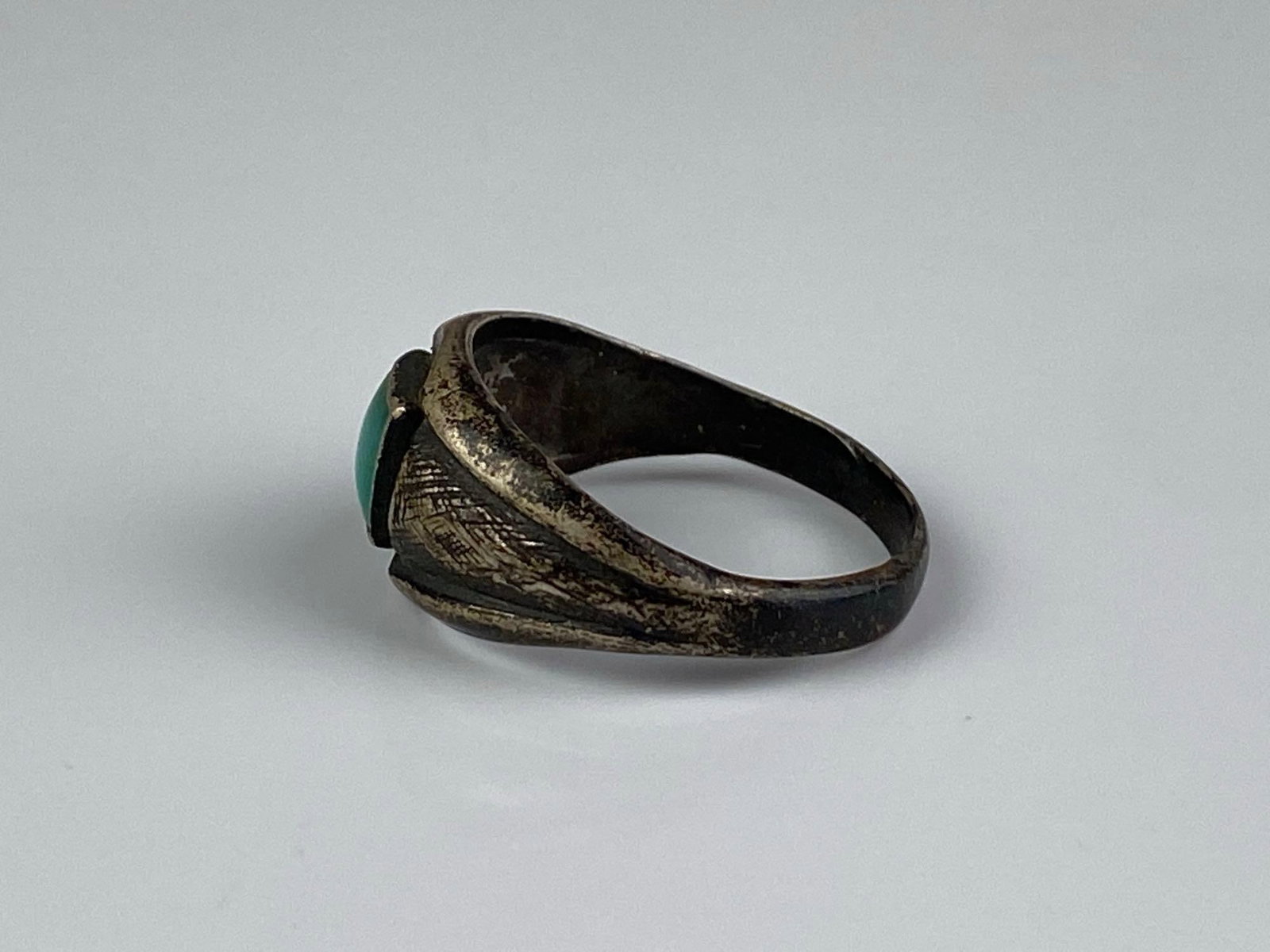 Signed Sterling Silver Turquoise Ring - 2