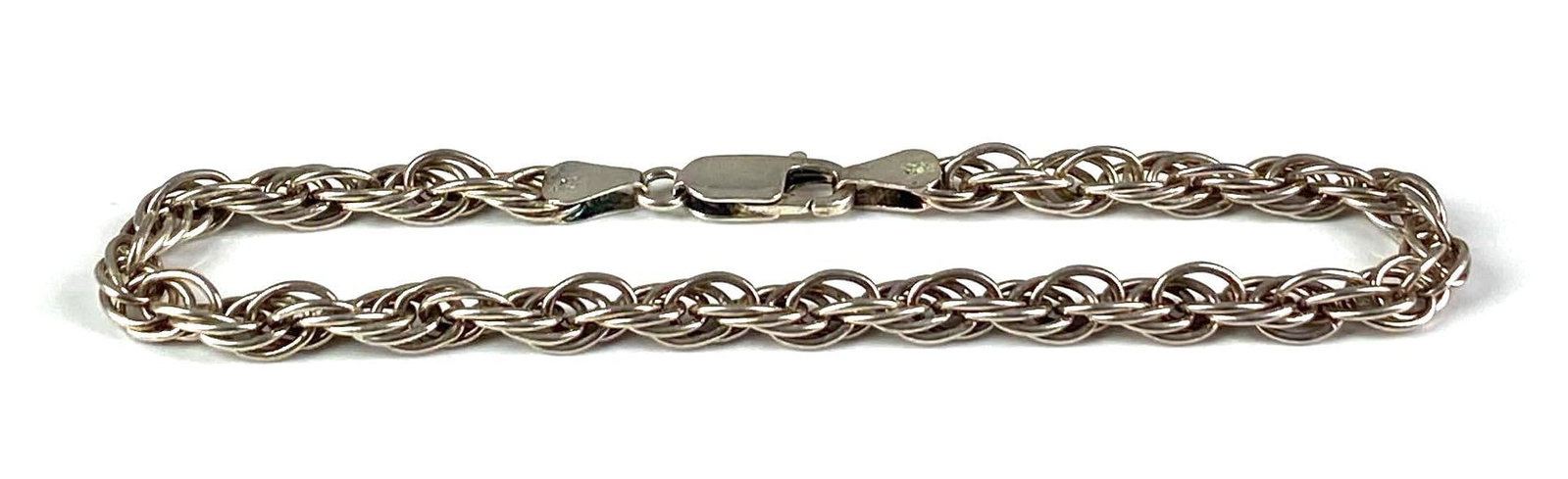 Italian Sterling Solver Rope Twist Chain Bracelet (1 of 2)