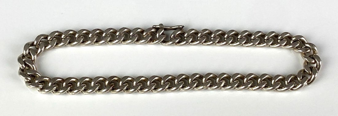 Sterling Silver Curb Chain Link Bracelet (1 of 2)