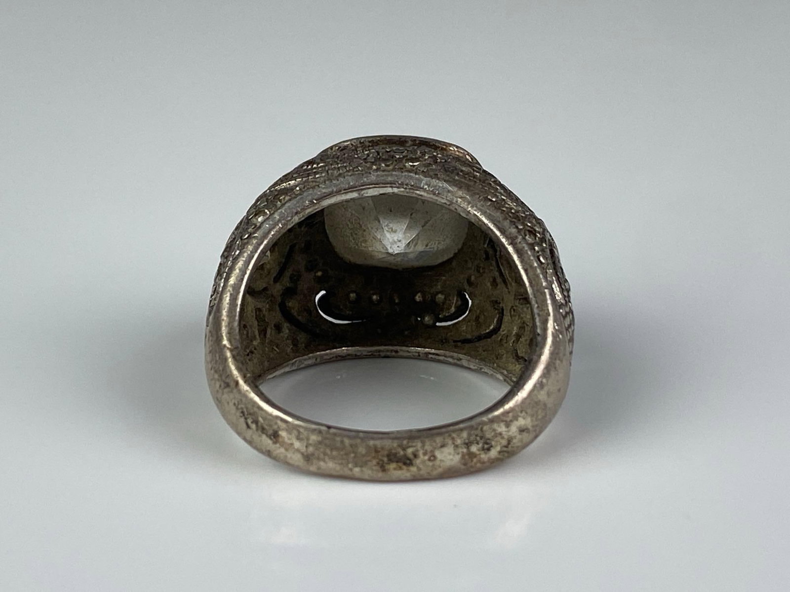 Sterling Silver CZ Openwork Ring - 3
