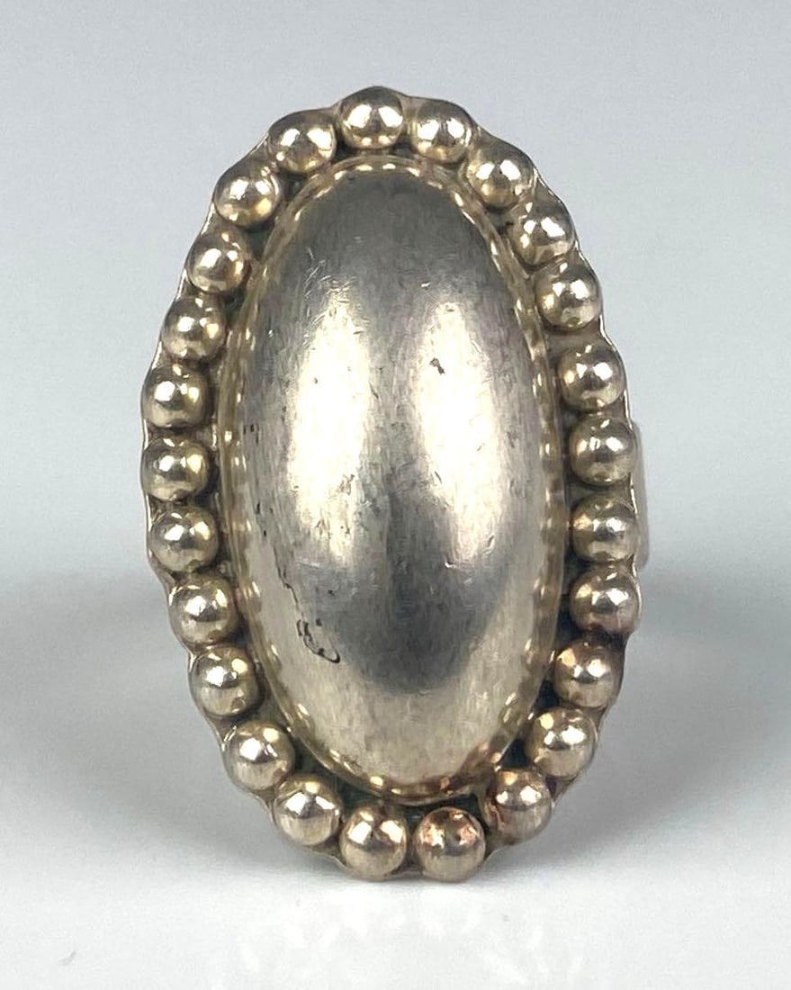 Mexican Sterling Silver Statement Ring: Size 9