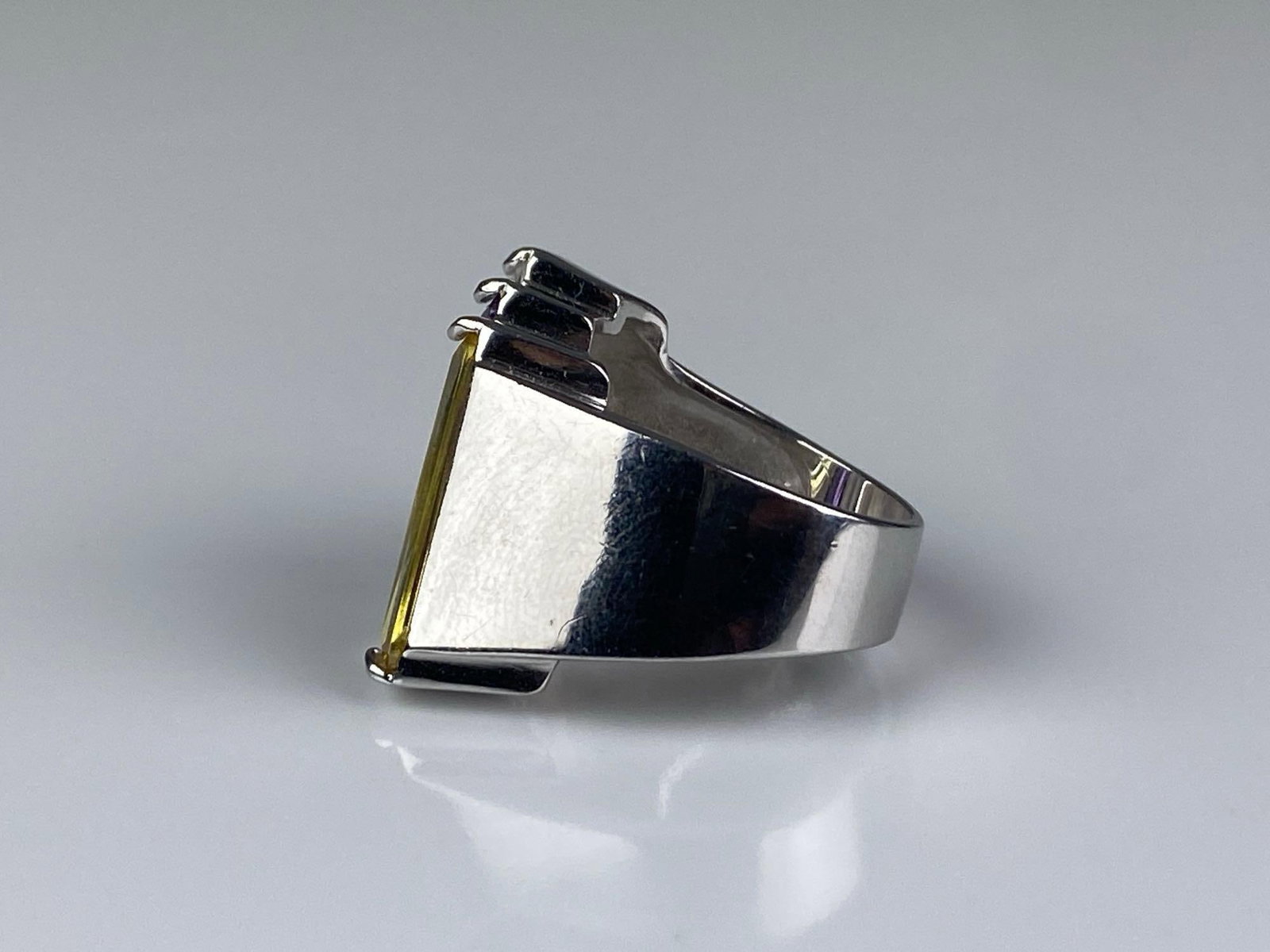 Sterling Silver Rhinestone Ring - 2