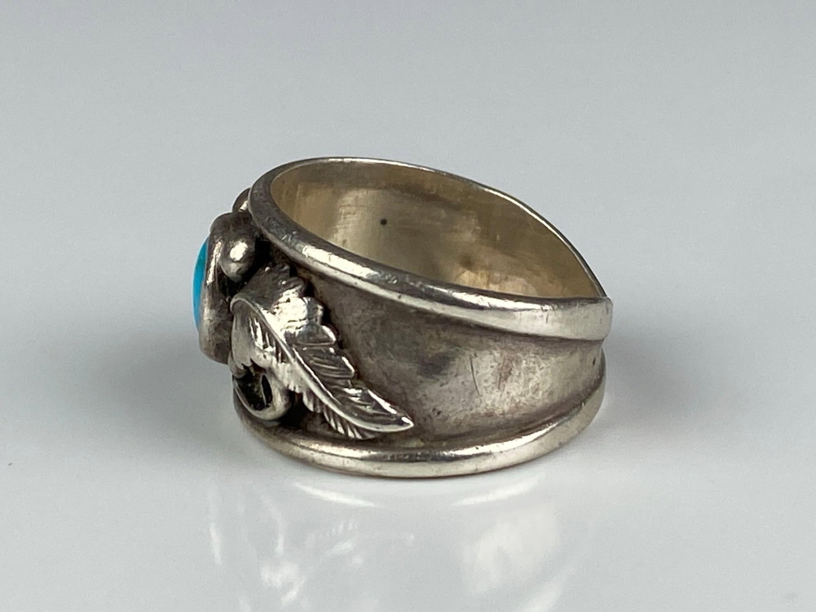 Sterling Silver Native American Turquoise Ring - 2
