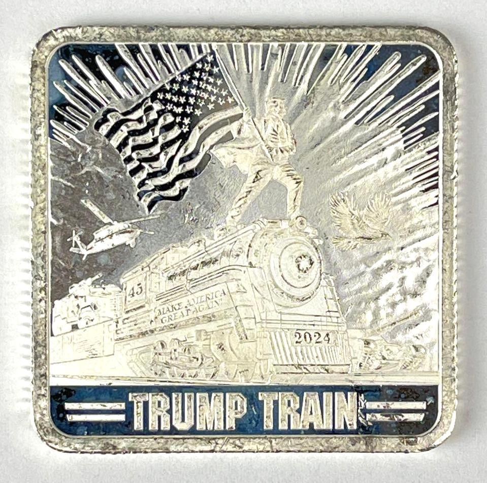 2024 Trump Train 1 oz 999 Fine Silver Ingot/Bar (1 of 2)