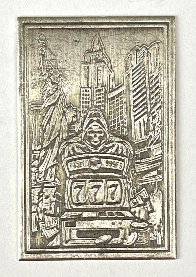 Sin City 777 1/4 oz .999 Fine Silver Ingot/Bar (1 of 2)