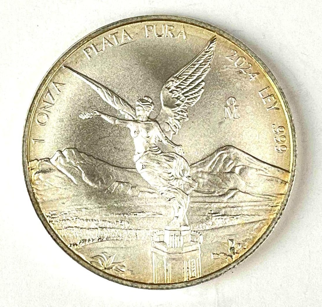 2024 Mexico Libertad 1 Onza 1 oz .999 Fine Silver Round: 2024 Mexico Libertad 1 Onza 1 oz .999 Fine Silver Round