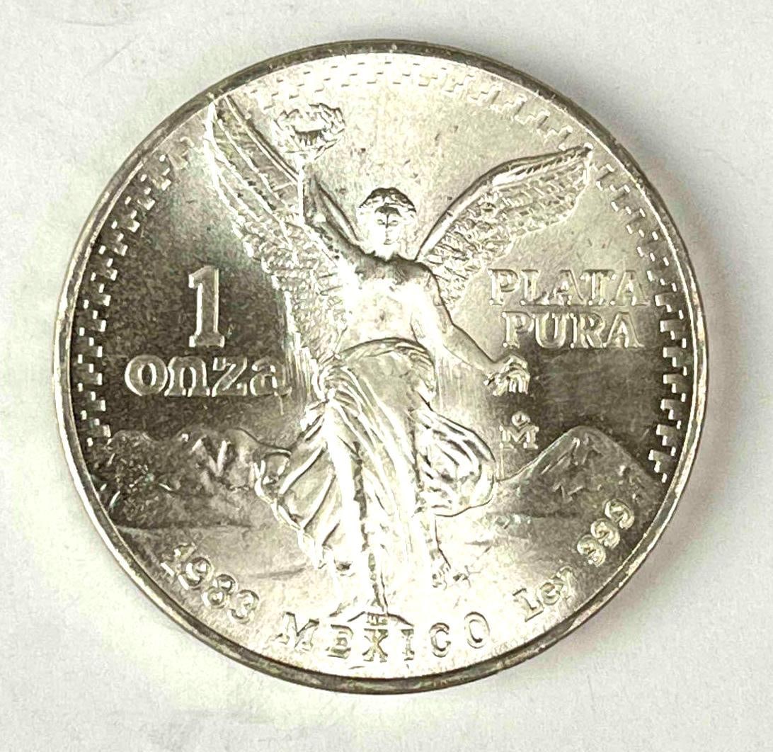 1983 Mexico Libertad 1 Onza 1 oz .999 Fine Silver Round (1 of 2)