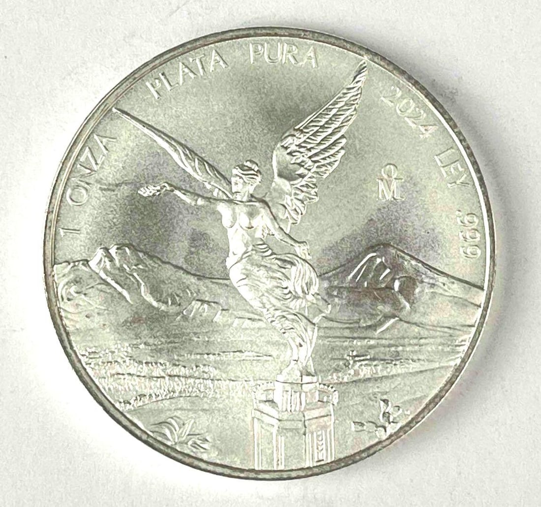 2024 Mexico Libertad 1 Onza 1 oz .999 Fine Silver Round: 2024 Mexico Libertad 1 Onza 1 oz .999 Fine Silver Round