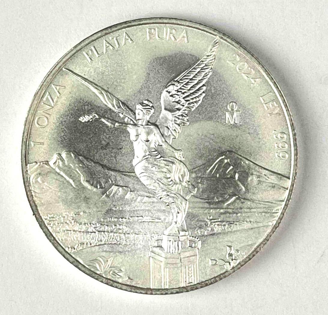 2024 Mexico Libertad 1 Onza 1 oz .999 Fine Silver Round: 2024 Mexico Libertad 1 Onza 1 oz .999 Fine Silver Round