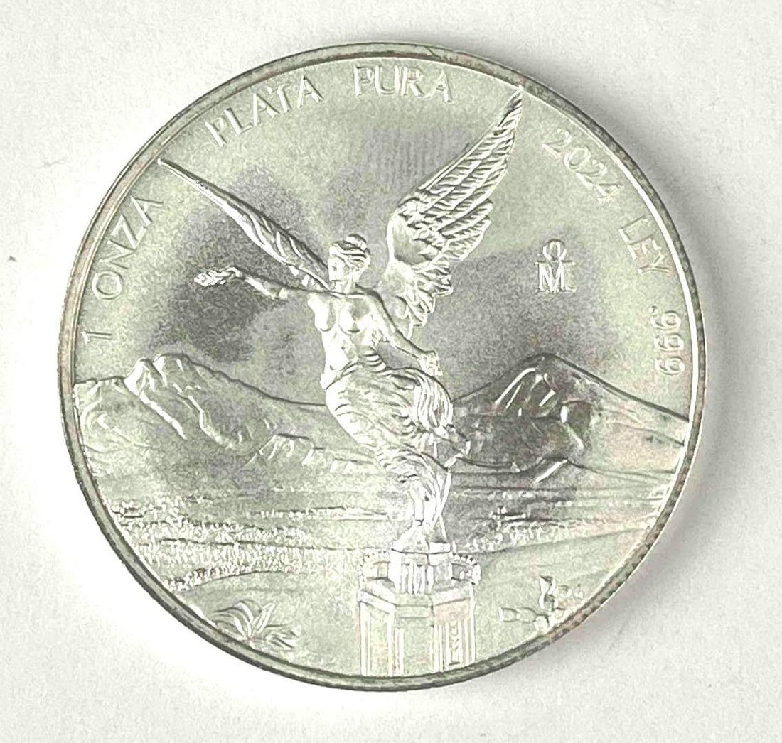 2024 Mexico Libertad 1 Onza 1 oz .999 Fine Silver Round: 2024 Mexico Libertad 1 Onza 1 oz .999 Fine Silver Round