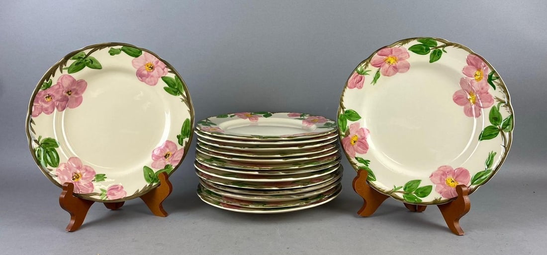 Group of 15 1960s Franciscan Earthenware Ceramic Plates (1 of 6)