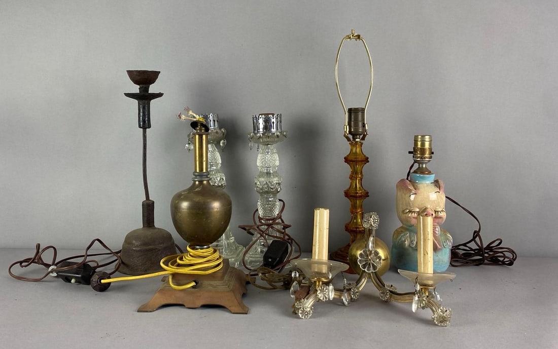 Group of 7 Vintage Table Lamps and More (1 of 3)
