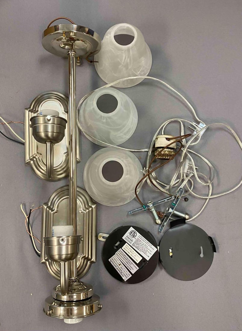 Group of Assorted Modern Stainless Steel Wall Light Fixtures and More (1 of 3)